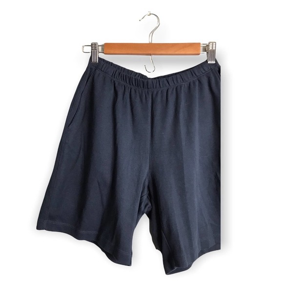 Lands End | Blue Sweatshorts High Rise Fit 3 Lounge shorts - Picture 2 of 8